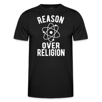 Atheist, Atheism, Anti-religion, Security, - Men's Functional T-Shirt - black - Front - AI Model Male 178 dark (178cm)