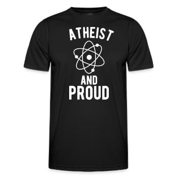 Atheist, Atheism, Anti-religion, Security, - Men's Functional T-Shirt - black - Front - AI Model Male 178 dark (178cm)