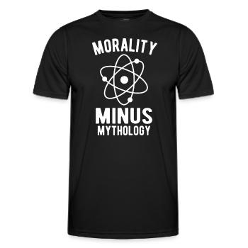 Atheist, Atheism, Anti-religion, Security, - Men's Functional T-Shirt - black - Front - AI Model Male 178 dark (178cm)