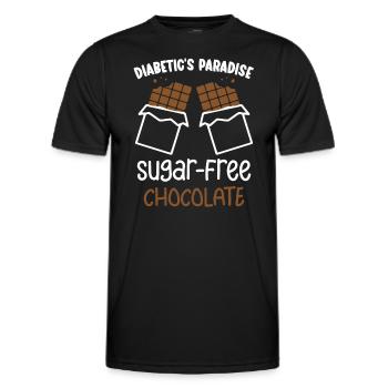 Type 1 diabetes Funny - Men's Functional T-Shirt - black - Front - AI Model Male 178 dark (178cm)