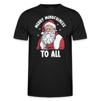 Psychische Gesundheit Weihnachten Anti-weihnachten - Männer Funktions-T-Shirt - Schwarz - Vorne - AI Model Male 178 dark (178cm)