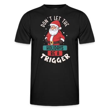 Psychische Gesundheit Weihnachten Anti-weihnachten - Männer Funktions-T-Shirt - Schwarz - Vorne - AI Model Male 178 dark (178cm)