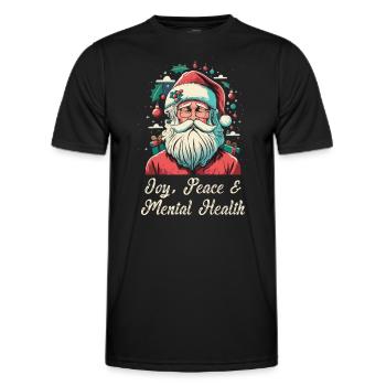 Psychische Gesundheit Weihnachten Anti-weihnachten - Männer Funktions-T-Shirt - Schwarz - Vorne - AI Model Male 178 dark (178cm)