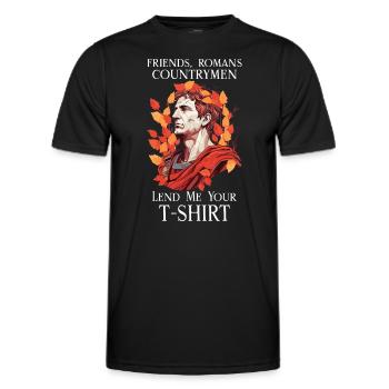 Jules César Histoire romaine Empire romain - T-shirt sport Homme - noir - Devant - AI Model Male 178 dark (178cm)