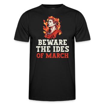 Jules César Histoire romaine Empire romain - T-shirt sport Homme - noir - Devant - AI Model Male 178 dark (178cm)