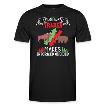 Stock Traders, Forex Traders, Investor Trading - Men's Functional T-Shirt - black - Front - AI Model Male 178 dark (178cm)