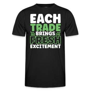 Stock Traders, Forex Traders, Investor Trading - Men's Functional T-Shirt - black - Front - AI Model Male 178 dark (178cm)