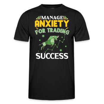 Stock Traders, Forex Traders, Investor Trading - Men's Functional T-Shirt - black - Front - AI Model Male 178 dark (178cm)