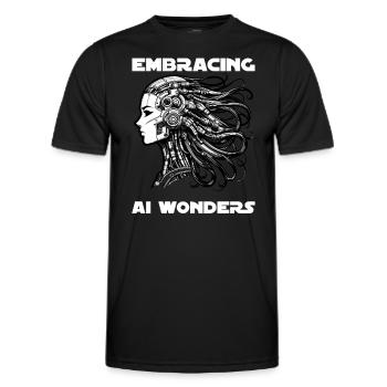 Künstliche Intelligenz, Maschinelles Lernen, Daten - Männer Funktions-T-Shirt - Schwarz - Vorne - AI Model Male 178 dark (178cm)