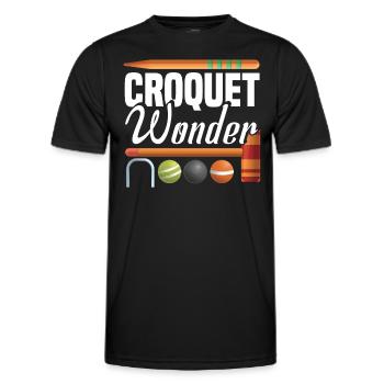 Croquet Maillet Croquet Club Croquet Joueur Croquet - T-shirt sport Homme - noir - Devant - AI Model Male 178 dark (178cm)