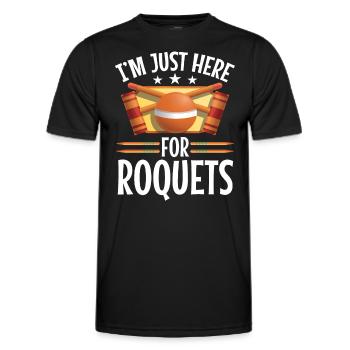 Croquet Maillet Croquet Club Croquet Joueur Croquet - T-shirt sport Homme - noir - Devant - AI Model Male 178 dark (178cm)
