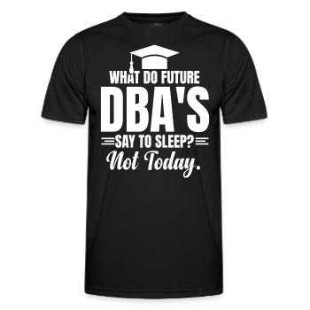DBA Degree DBA Degree Docteur en commerce - T-shirt sport Homme - noir - Devant - AI Model Male 178 dark (178cm)