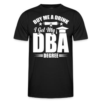 DBA Degree DBA Degree Docteur en commerce - T-shirt sport Homme - noir - Devant - AI Model Male 178 dark (178cm)