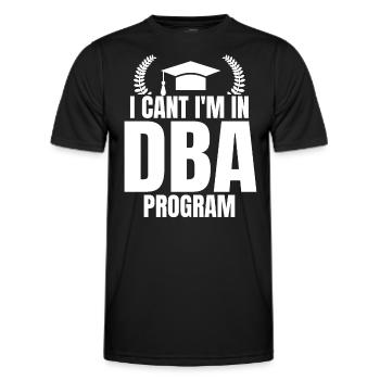 DBA Degree DBA Degree Docteur en commerce - T-shirt sport Homme - noir - Devant - AI Model Male 178 dark (178cm)