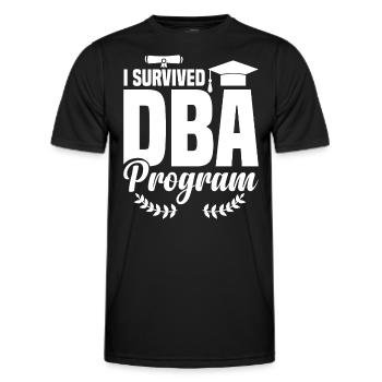 DBA Degree DBA Degree Docteur en commerce - T-shirt sport Homme - noir - Devant - AI Model Male 178 dark (178cm)