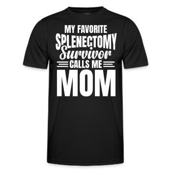 Chirurgie de la rate Survivre à l’ablation de la rate - T-shirt sport Homme - noir - Devant - AI Model Male 178 dark (178cm)