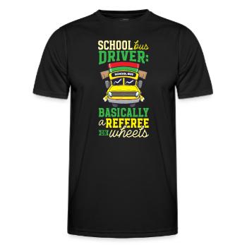 Funny School Bus Driver Appreciation anniversary - Männer Funktions-T-Shirt - Schwarz - Vorne - AI Model Male 178 dark (178cm)