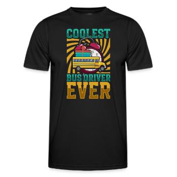 Funny School Bus Driver Appreciation anniversary - Männer Funktions-T-Shirt - Schwarz - Vorne - AI Model Male 178 dark (178cm)