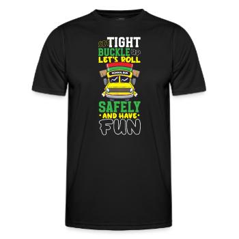 Funny School Bus Driver Appreciation anniversary - Männer Funktions-T-Shirt - Schwarz - Vorne - AI Model Male 178 dark (178cm)