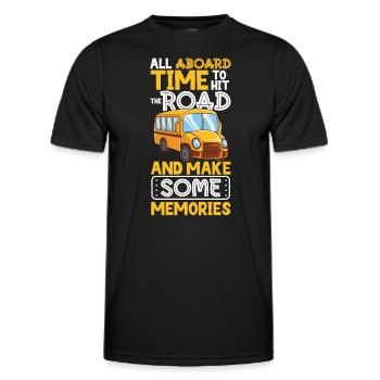 Funny School Bus Driver Appreciation anniversary - Männer Funktions-T-Shirt - Schwarz - Vorne - AI Model Male 178 dark (178cm)