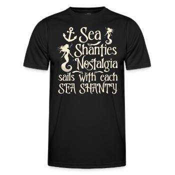 Sailors Sea Shanty Singing Ship Adventures - Men's Functional T-Shirt - black - Front - AI Model Male 178 dark (178cm)