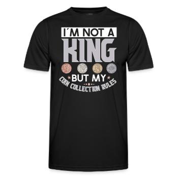Funny coin collection for coin collectors and - Men's Functional T-Shirt - black - Front - AI Model Male 178 dark (178cm)