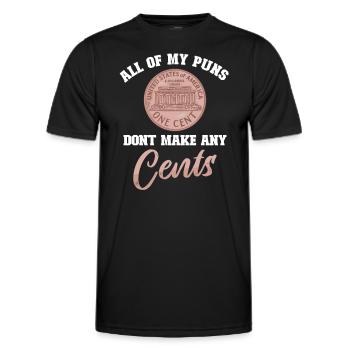 Funny coin collection for coin collectors and - Men's Functional T-Shirt - black - Front - AI Model Male 178 dark (178cm)
