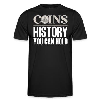 Funny coin collection for coin collectors and - Men's Functional T-Shirt - black - Front - AI Model Male 178 dark (178cm)