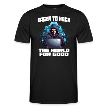 Ethical Hacking Analyst Ethical Cyber Security - Men's Functional T-Shirt - black - Front - AI Model Male 178 dark (178cm)