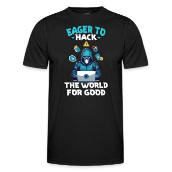 Ethical Hacking Analyst Ethical Cyber Security - Men's Functional T-Shirt - black - Front - AI Model Male 178 dark (178cm)