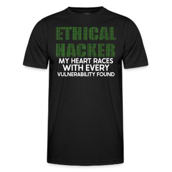 Ethical Hacking Analyst Ethical Cyber Security - Men's Functional T-Shirt - black - Front - AI Model Male 178 dark (178cm)