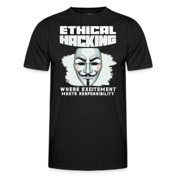 Ethical Hacking Analyst Ethical Cyber Security - Men's Functional T-Shirt - black - Front - AI Model Male 178 dark (178cm)