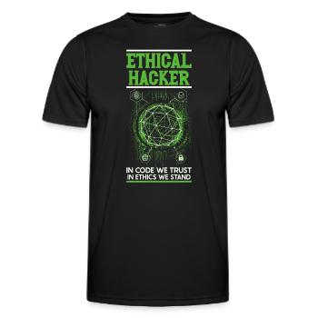 Ethical Hacking Analyst Ethical Cyber Security - Men's Functional T-Shirt - black - Front - AI Model Male 178 dark (178cm)