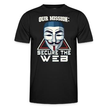 Ethical Hacking Analyst Ethical Cyber Security - Men's Functional T-Shirt - black - Front - AI Model Male 178 dark (178cm)