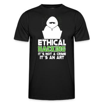 Ethical Hacking Analyst Ethical Cyber Security - Men's Functional T-Shirt - black - Front - AI Model Male 178 dark (178cm)