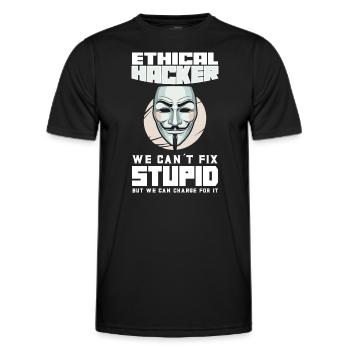 Ethical Hacking Analyst Ethical Cyber Security - Men's Functional T-Shirt - black - Front - AI Model Male 178 dark (178cm)