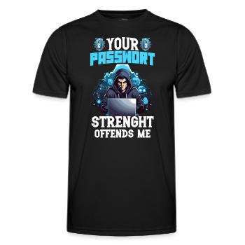 Ethical Hacking Analyst Ethical Cyber Security - Men's Functional T-Shirt - black - Front - AI Model Male 178 dark (178cm)