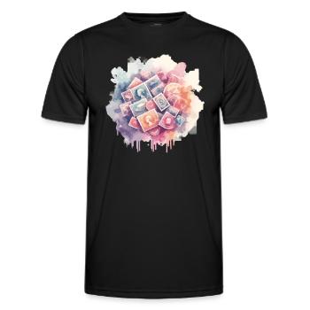 Philatélie Philatéliste philatéliste philatélique - T-shirt sport Homme - noir - Devant - AI Model Male 178 dark (178cm)