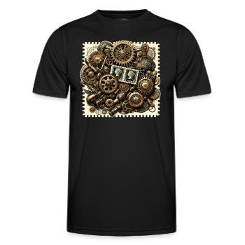 Philatélie Philatéliste philatéliste philatélique - T-shirt sport Homme - noir - Devant - AI Model Male 178 dark (178cm)