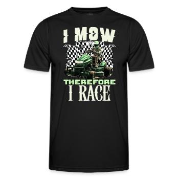 Tondeuse à gazon Tondeuse à gazon de course Tondeuse à gazon de course - T-shirt sport Homme - noir - Devant - AI Model Male 178 dark (178cm)
