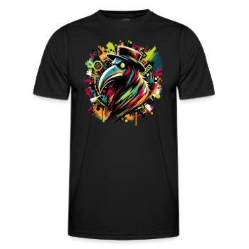 Effrayant Halloween Horreur Peste Docteur - T-shirt sport Homme - noir - Devant - AI Model Male 178 dark (178cm)