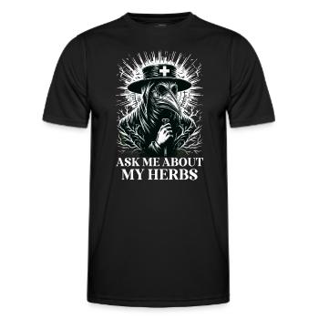 Gruseliger Halloween-horror-seuchendoktor - Männer Funktions-T-Shirt - Schwarz - Vorne - AI Model Male 178 dark (178cm)