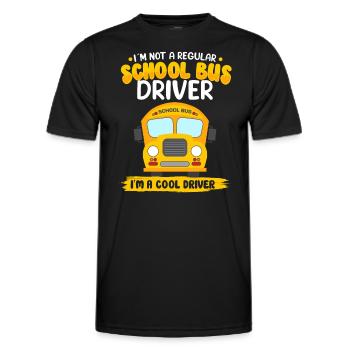 Funny School Bus Driver Appreciation anniversary - Männer Funktions-T-Shirt - Schwarz - Vorne - AI Model Male 178 dark (178cm)