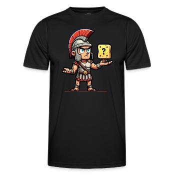 Funny Sponge, Roman History, Bathroom - Men's Functional T-Shirt - black - Front - AI Model Male 178 dark (178cm)