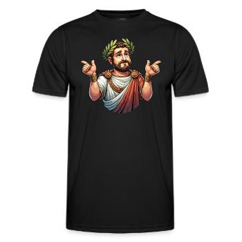 Jules César Histoire romaine Empire romain - T-shirt sport Homme - noir - Devant - AI Model Male 178 dark (178cm)