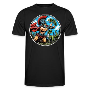 Jules César Histoire romaine Empire romain - T-shirt sport Homme - noir - Devant - AI Model Male 178 dark (178cm)