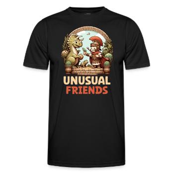 Jules César Histoire romaine Empire romain - T-shirt sport Homme - noir - Devant - AI Model Male 178 dark (178cm)