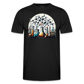 Chimie organique, Étudiants en chimie, Chimie - T-shirt sport Homme - noir - Devant - AI Model Male 178 dark (178cm)