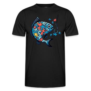 Puzzle Lover Jigzaw Puzzle Brettspiel Puzzler - Männer Funktions-T-Shirt - Schwarz - Vorne - AI Model Male 178 dark (178cm)