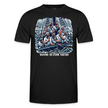 Sailors Sea Shanty Singing Ship Adventures - Men's Functional T-Shirt - black - Front - AI Model Male 178 dark (178cm)